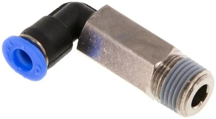 Raccord enfichable coudé, long R 1/8&Prime;-4mm, IQS-Mini