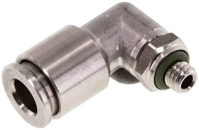 Raccord enfichable coudé, pos. M 5-6mm, acier inoxydable IQS