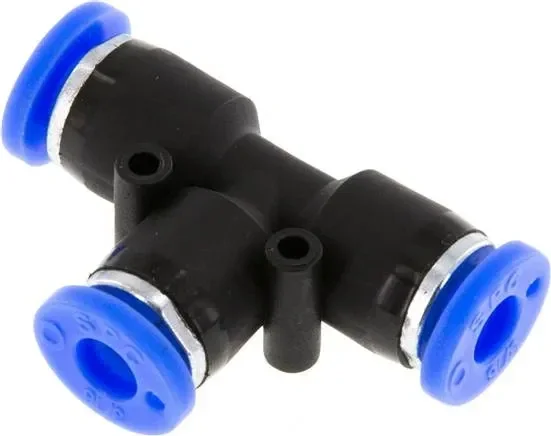 Raccord enfichable en T 3/16&Prime; (4,76 mm), IQS-inch