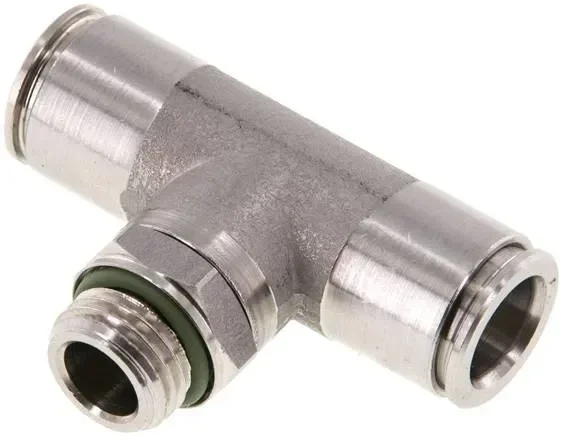 Raccord enfichable en T G 1/4&Prime;-10mm, acier inoxydable IQS