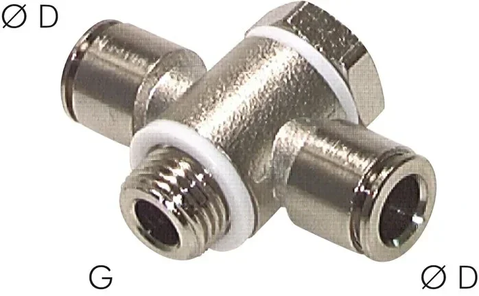 Raccord enfichable en T, vis creuse. G 1/8&Prime;-6mm, série CV