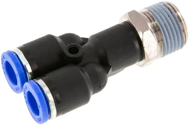 Raccord enfichable en Y R 3/8&Prime;-8mm, standard IQS
