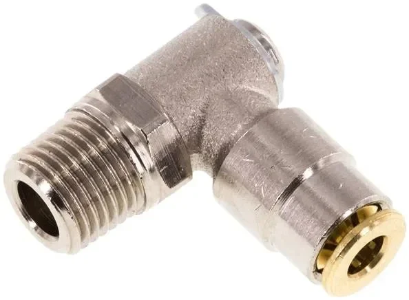 Raccord enfichable haute pression en L M 10×1 (conique)-4mm (pos.)