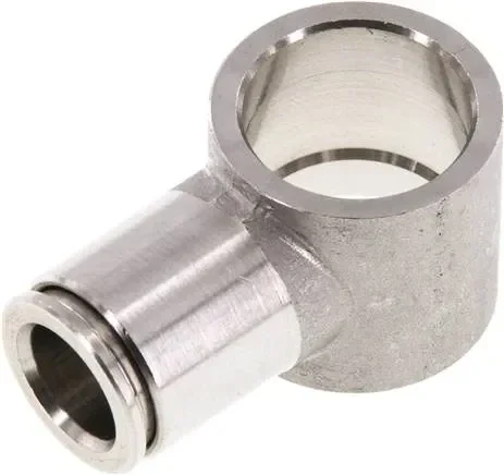 Raccord enfichable, pièce en L G 3/8&Prime;-10mm, acier inoxydable IQS