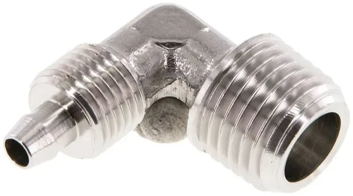 Raccord fileté coudé R 1/4&Prime;-6x4mm, 1.4404 sans écrou