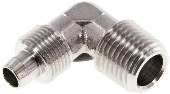 Raccord fileté coudé R 1/4&Prime;-8x6mm, 1.4404 sans écrou