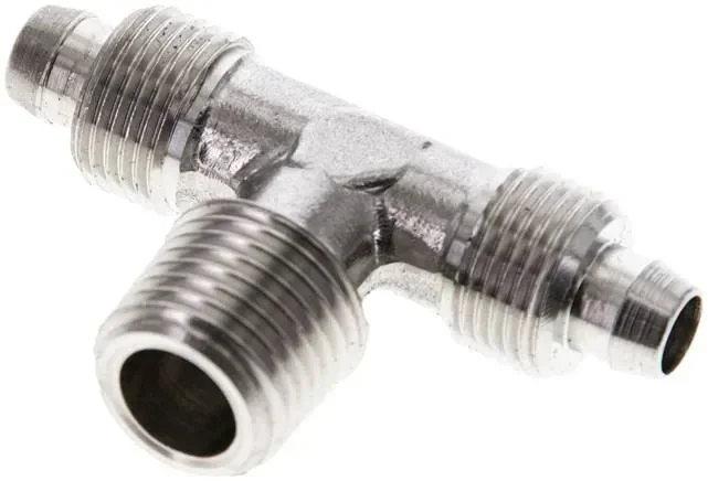 Raccord fileté en T R 1/4&Prime;-8x6mm, 1.4404 sans écrous
