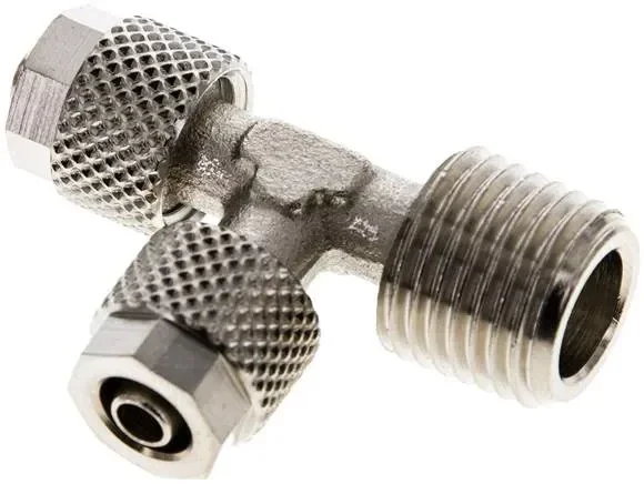 Raccord LE R 1/4&Prime;-6x4mm, laiton nickelé