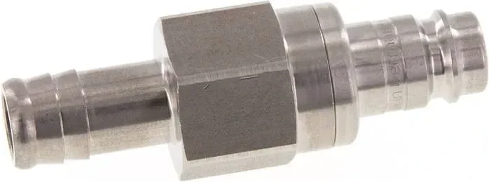 Raccord mâle (NW10) pour tuyau de 13 (1/2″) mm, en acier inoxydable, avec fermeture des deux côtés
