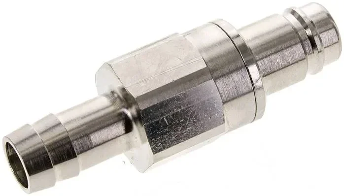 Raccord mâle (NW15) pour tuyau de 19 (3/4″) mm, laiton nickelé, fermeture des deux côtés