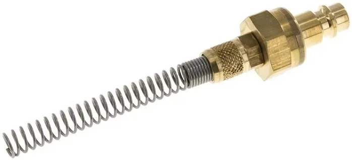 Raccord mâle (NW7.2) pour tuyau 6×4 mm avec protection anti-pliage, fermeture des deux côtés