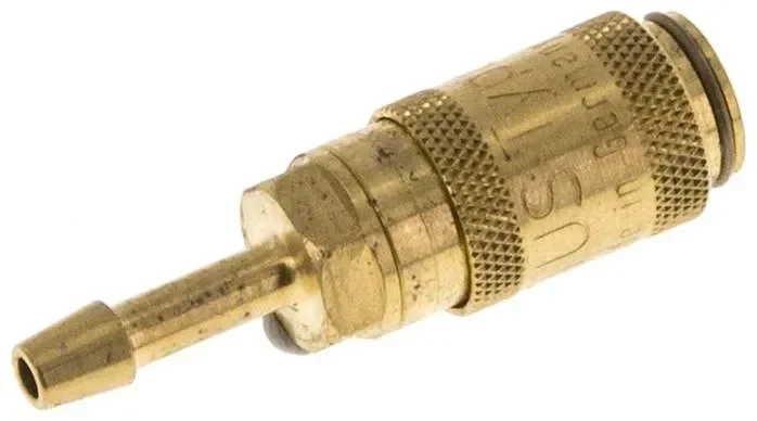Raccord rapide (DN2,7) pour tuyau de 3 mm, en laiton, pour prises à double obturation