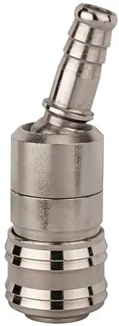 Raccord rapide / NW 7,2 laiton nickelé / douille 6 mm, pivotant 107295