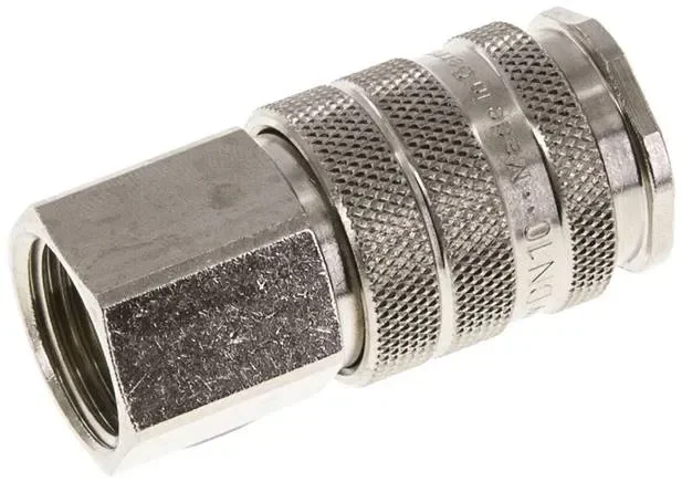 Raccord rapide (NW10) G 1/2″(IG), laiton nickelé, pour prises à double obturation