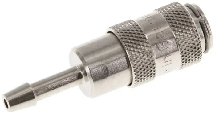 Raccord rapide (NW2.7) tuyau 3 mm, laiton nickelé