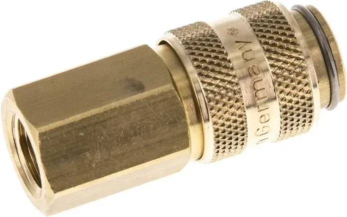 Raccord rapide (NW5) G 1/8&Prime;(IG), laiton, pour bouchons, fermeture des deux côtés