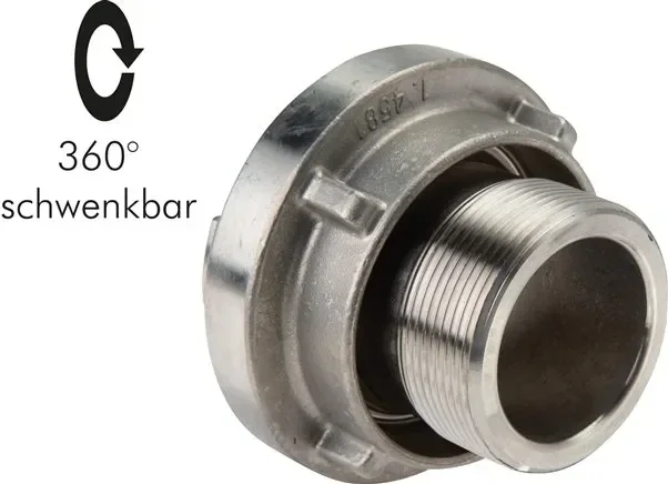 Raccord Storz G 1-1/2″(AG), 52-C, aluminium (forgé) type STKG 66/112 A-DR