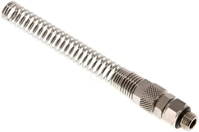 Raccord tournant droit G 1/8″-8x6mm avec protection contre le pliage