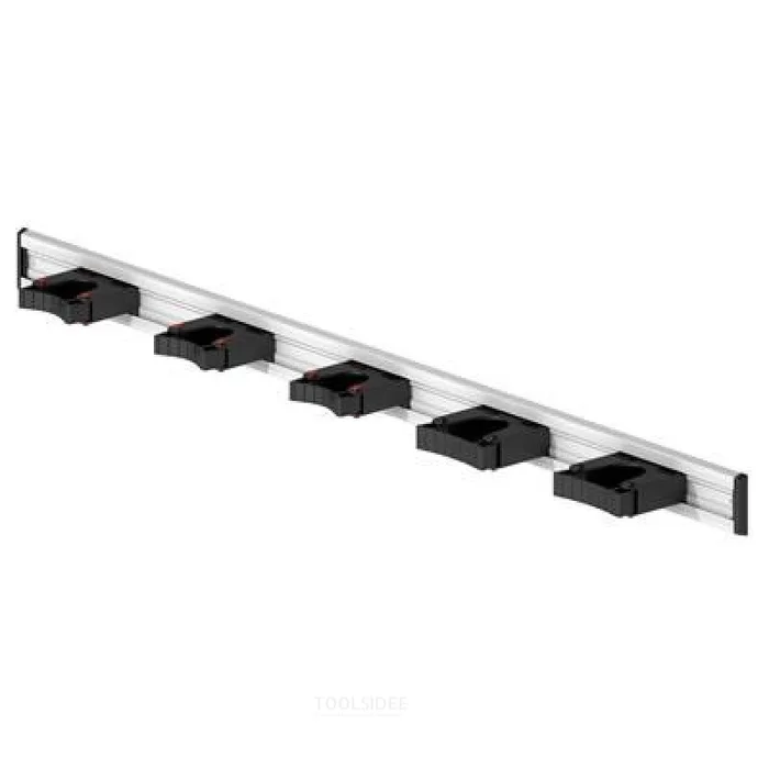 Rail en aluminium Toolflex 90cm avec 5 supports