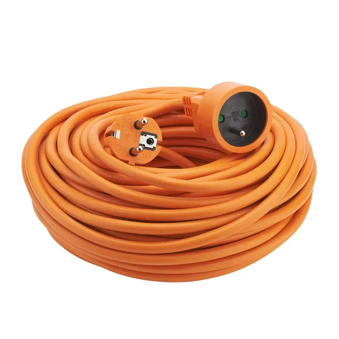 RALLONGE JARDIN 2P+T 16A 3G1,5 MM² HO5VV-F 25M ORANGE – DEBFLEX – 344259