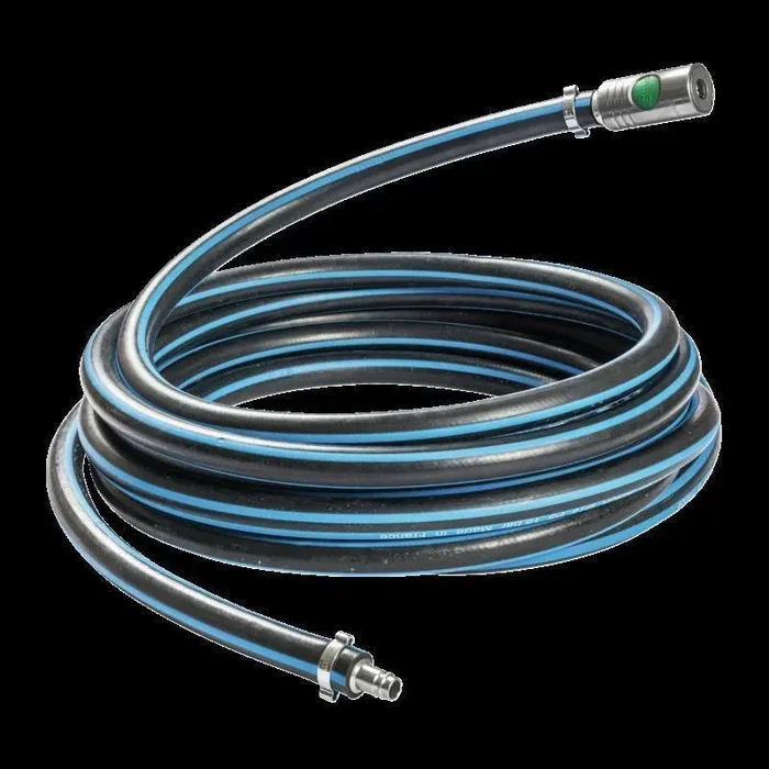 Rallonges de tuyau Prevost AIRCA avec raccords rapides de sécurité métalliques ESI 11, 10 m, diamètre intérieur/extérieur 16 x 25 mm