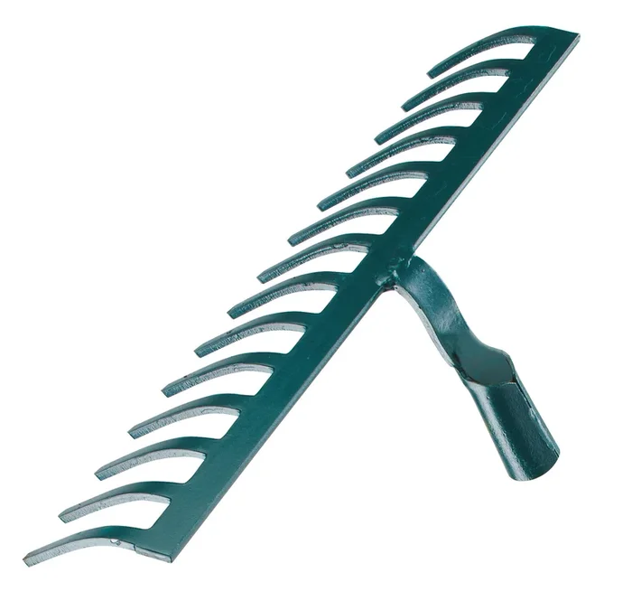 RATEAU FORGE A CAILLOUTIS 14 DENTS COURBES SANS MANCHE LEBORGNE – 377140