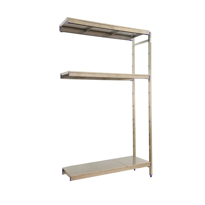 Rayonnage additionel mobile bois-métal léger sans vis 2000x1260x400 – 3 niveaux – SIMON RACK – 8425437074271