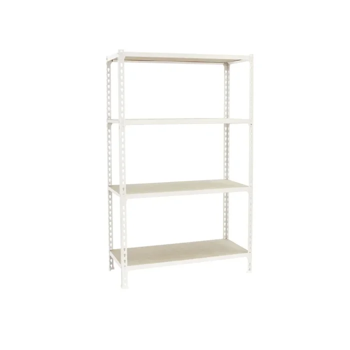 Rayonnage bois-métal léger sans vis 1500x1100x400 – 4 niveaux Blanc/Bois – SIMON RACK – 8435104975145