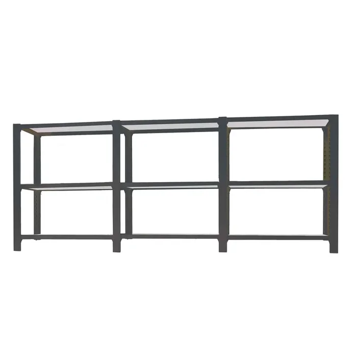 Rayonnage de bureau charge légère sans vis 1000x2700x400 – 3 niveaux Anthracite – SIMON RACK – 8425437108716