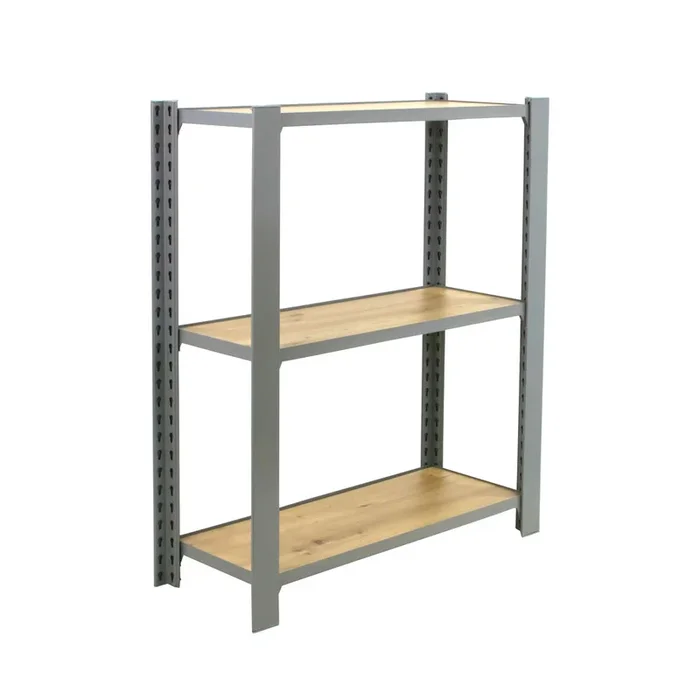Rayonnage de bureau charge légère sans vis 1000x900x300 – 3 niveaux Gris – SIMON RACK – 8425437147616