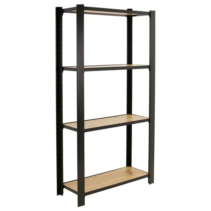 Rayonnage de bureau charge légère sans vis 1500x900x300 – 4 niveaux Anthracite – SIMON RACK – 8425437147159