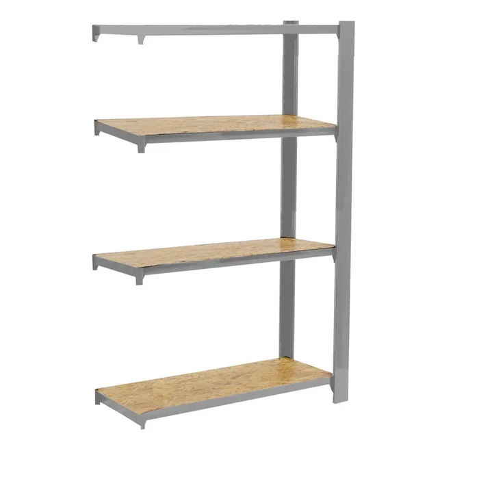 Rayonnage de bureau charge légère sans vis 1500x900x300 – 4 niveaux Gris – SIMON RACK – 8425437147814