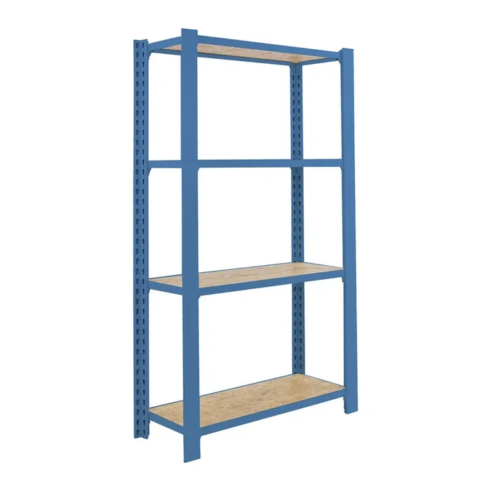 Rayonnage de bureau charge légère sans vis 1500x900x400 – 4 niveaux Bleu – SIMON RACK – 8425437147524