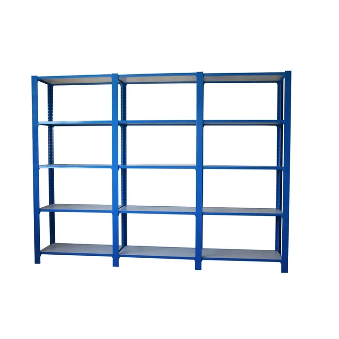 Rayonnage de bureau charge légère sans vis 2100x2700x300 – 5 niveaux Bleu/Blanc – SIMON RACK – 8435104999509