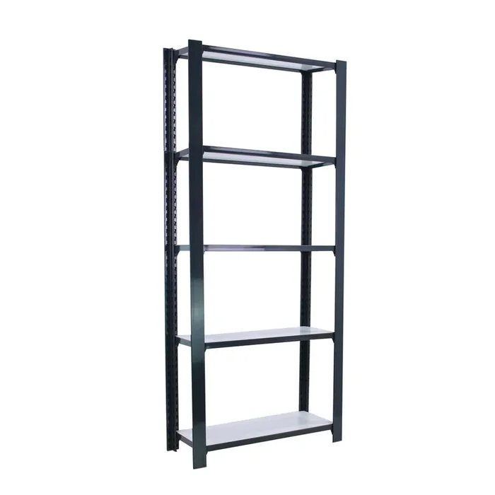 Rayonnage de bureau charge légère sans vis 2100x900x400 – 5 niveaux Anthracite/Blanc – SIMON RACK – 8425437103872