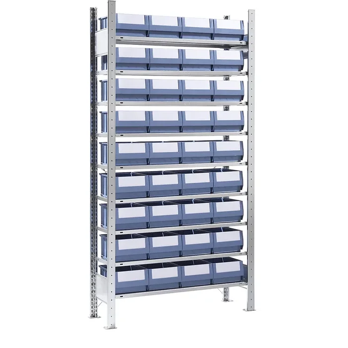 Rayonnage emboîtable avec bacs – eurokraft pro