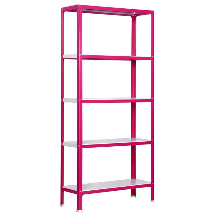 Rayonnage intérieur 1800x800x400 – 5 niveaux Rose/Blanc – SIMON RACK – 8435104940181