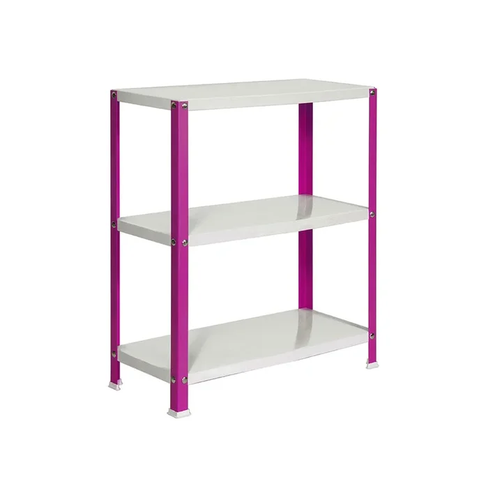 Rayonnage intérieur 900x800x300 – 3 niveaux Rose/Blanc – SIMON RACK – 8425437061783