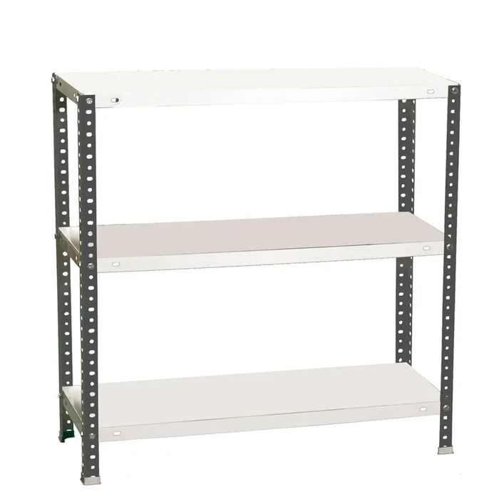 Rayonnage métallique léger à vis 1000x1100x400 – 3 niveaux Anthracite/Blanc – SIMON RACK – 8425437096235