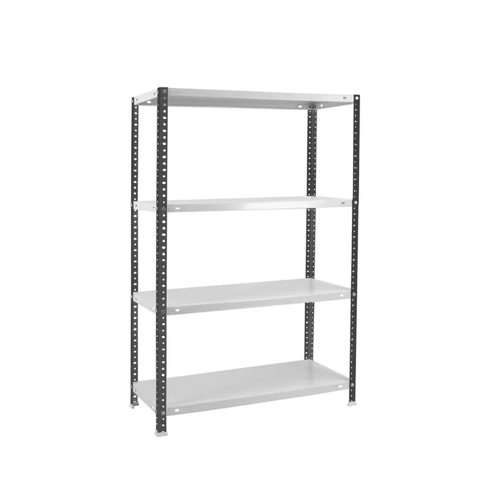 Rayonnage métallique léger à vis 1500x1100x300 – 4 niveaux Anthracite/Blanc – SIMON RACK – 8425437130533
