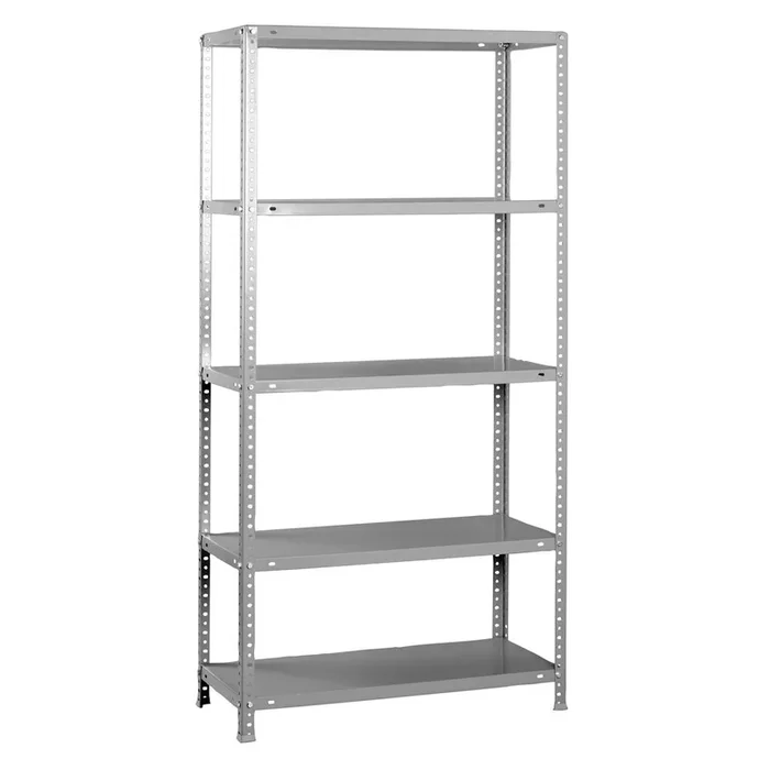 Rayonnage métallique léger à vis 1800x800x300 – 5 niveaux Gris – SIMON RACK – 8425437064654