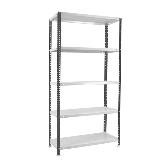 Rayonnage métallique léger à vis 2000x1000x500 – 5 niveaux Anthracite/Blanc – SIMON RACK – 8425437096457