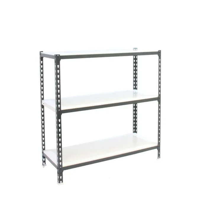 Rayonnage métallique léger sans vis 1000x1000x400 – 3 niveaux Anthracite/Blanc – SIMON RACK – 8425437097225