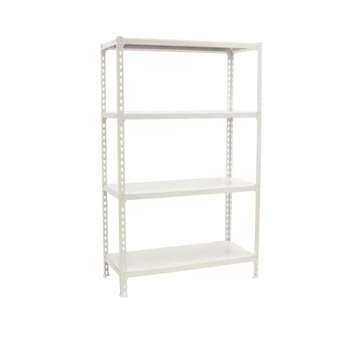Rayonnage métallique léger sans vis 1500x1200x400 – 4 niveaux Blanc – SIMON RACK – 8425437076763