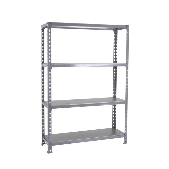 Rayonnage métallique léger sans vis 1500x1200x400 – 4 niveaux Gris – SIMON RACK – 8425437091575