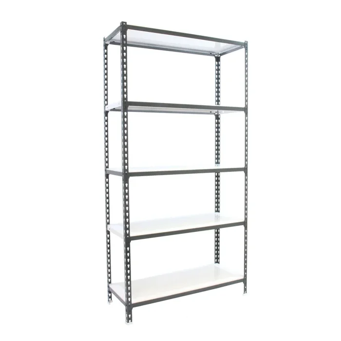 Rayonnage métallique léger sans vis 2000x1000x400 – 5 niveaux Anthracite/Blanc – SIMON RACK – 8425437098031