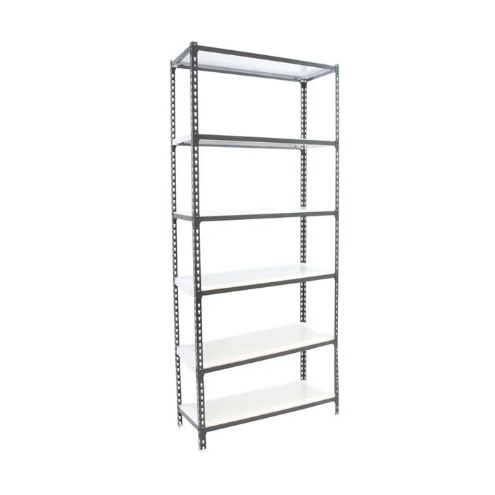 Rayonnage métallique léger sans vis 2500x900x400 – 6 niveaux Anthracite/Blanc – SIMON RACK – 8425437098338