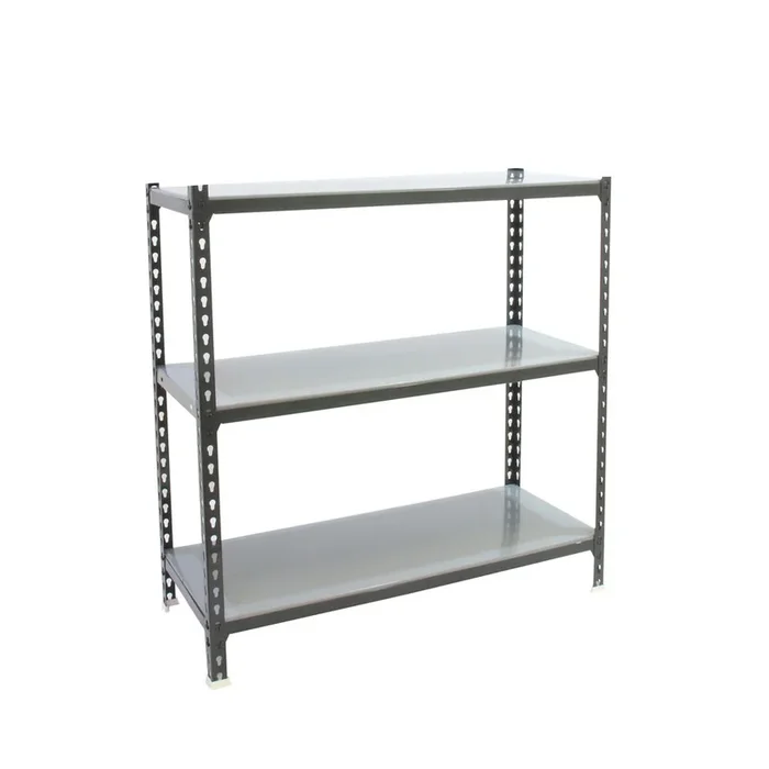Rayonnage métallique léger sans vis 900x900x400 – 3 niveaux Anthracite – SIMON RACK – 8425437097034