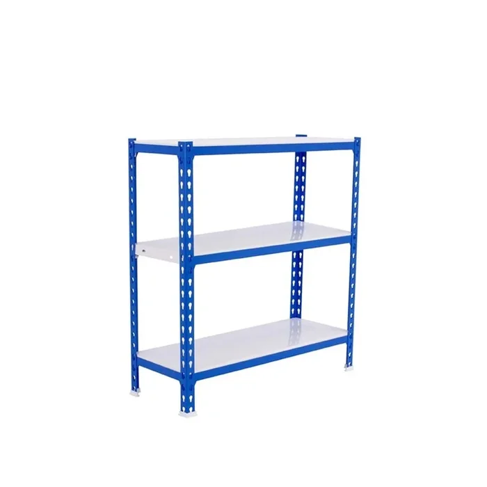 Rayonnage métallique léger sans vis 900x900x400 – 3 niveaux Bleu/Blanc – SIMON RACK – 8435104910641