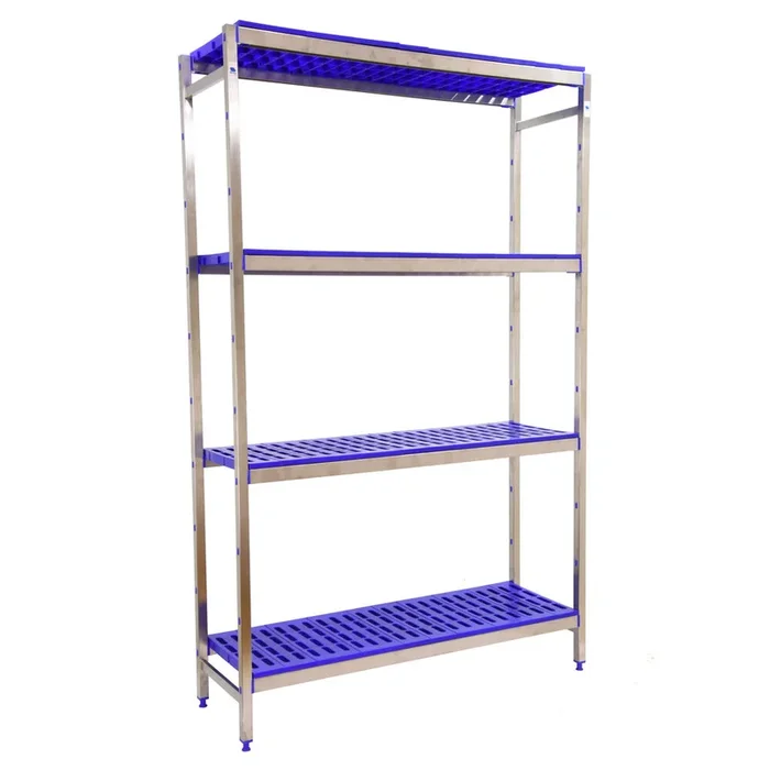 Rayonnage mobile bois-métal léger sans vis 1600x1260x500 – 4 niveaux – SIMON RACK – 8425437074646